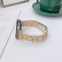 Wooden Bead Woven Watch Band For Apple Watch Series 8&7 41mm / SE 2&6&SE&5&4 40mm / 3&2&1 38mm(Beige)