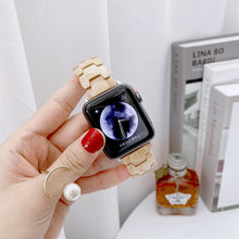 Wooden Bead Woven Watch Band For Apple Watch Ultra 49mm / Series 8&7 45mm / SE 2&6&SE&5&4 44mm / 3&2&1 42mm(Beige)