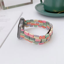 Wooden Bead Woven Watch Band For Apple Watch Ultra 49mm / Series 8&7 45mm / SE 2&6&SE&5&4 44mm / 3&2&1 42mm(Rainbow A)