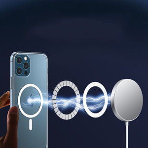 WK WPC-007 iDeal Series Magsafe Case Magnetic Ring All-inclusive Clear TPU Transparent Shockproof Case For iPhone 11 Pro