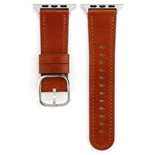 For Apple Watch Series 7 45mm / 6 & SE & 5 & 4 44mm / 3 & 2 & 1 42mm Modern Style Buckle Genuine Leather Strap(Brown)