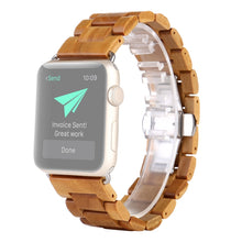Wooden Watch Band For Apple Watch Series 8&7 41mm / SE 2&6&SE&5&4 40mm / 3&2&1 38mm(Light Brown)