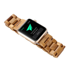 Wooden Watch Band For Apple Watch Series 8&7 41mm / SE 2&6&SE&5&4 40mm / 3&2&1 38mm(Light Brown)