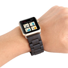 Wooden Watch Band For Apple Watch Series 8&7 41mm / SE 2&6&SE&5&4 40mm / 3&2&1 38mm(Black Brown)