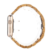 Wooden Watch Band For Apple Watch Ultra 49mm / Series 8&7 45mm / SE 2&6&SE&5&4 44mm / 3&2&1 42mm(Light Brown)