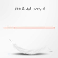 For iPad 10.2 2021 / 2020 / 2019 Transparent Acrylic + TPU Back Cover Horizontal Flip Leather Case with 3-folding Holder & Pen Holder & Sleep / Wake-up Function(Pink)