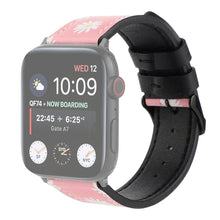 Printed Leather Watch Band For Apple Watch Series 7 45mm / 6 & SE & 5 & 4 44mm / 3 & 2 & 1 42mm(C)