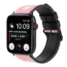 Printed Leather Watch Band For Apple Watch Series 7 45mm / 6 & SE & 5 & 4 44mm / 3 & 2 & 1 42mm(C)
