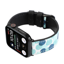 Printed Leather Watch Band For Apple Watch Series 7 45mm / 6 & SE & 5 & 4 44mm / 3 & 2 & 1 42mm(H)