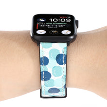 Printed Leather Watch Band For Apple Watch Series 7 45mm / 6 & SE & 5 & 4 44mm / 3 & 2 & 1 42mm(H)