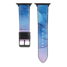 Printed Leather Watch Band For Apple Watch Series 7 45mm / 6 & SE & 5 & 4 44mm / 3 & 2 & 1 42mm(I)