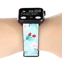Printed Leather Watch Band For Apple Watch Ultra 49mm / Series 8&7 45mm / SE 2&6&SE&5&4 44mm / 3&2&1 42mm(N)