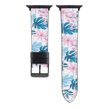 Printed Leather Watch Band For Apple Watch Series 8&7 41mm / SE 2&6&SE&5&4 40mm / 3&2&1 38mm(A)