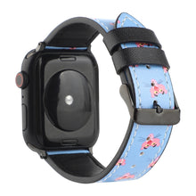 Printed Leather Watch Band For Apple Watch Series 8&7 41mm / SE 2&6&SE&5&4 40mm / 3&2&1 38mm(D)