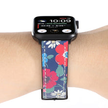 Printed Leather Watch Band For Apple Watch Series 8&7 41mm / SE 2&6&SE&5&4 40mm / 3&2&1 38mm(F)