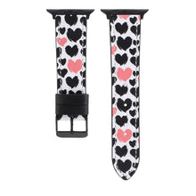 Printed Leather Watch Band For Apple Watch Series 8&7 41mm / SE 2&6&SE&5&4 40mm / 3&2&1 38mm(G)