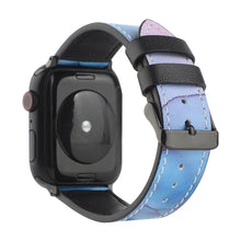 Printed Leather Watch Band For Apple Watch Series 8&7 41mm / SE 2&6&SE&5&4 40mm / 3&2&1 38mm(I)