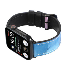 Printed Leather Watch Band For Apple Watch Series 8&7 41mm / SE 2&6&SE&5&4 40mm / 3&2&1 38mm(I)
