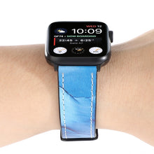 Printed Leather Watch Band For Apple Watch Series 8&7 41mm / SE 2&6&SE&5&4 40mm / 3&2&1 38mm(I)