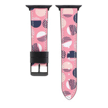 Printed Leather Watch Band For Apple Watch Series 8&7 41mm / SE 2&6&SE&5&4 40mm / 3&2&1 38mm(M)