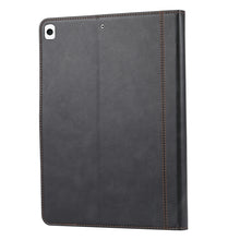 For iPad 10.2 Calf Texture Double Fold Clasp Horizontal Flip Leather Case with Photo Frame & Holder & Card Slots & Wallet(Black)