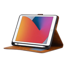 For iPad 10.2 Calf Texture Double Fold Clasp Horizontal Flip Leather Case with Photo Frame & Holder & Card Slots & Wallet(Black)