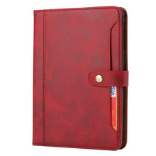 Calf Texture Double Fold Clasp Horizontal Flip Leather Case with Photo Frame & Holder & Card Slots & Wallet For iPad mini 5 / mini 4 / mini 3(Red)