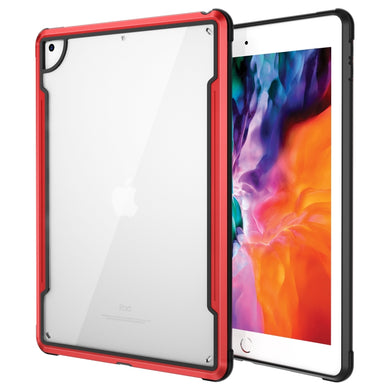 For iPad 10.2 iPAKY Thunder Series Aluminum Frame + TPU Bumper + Clear PC Shockproof Case(Red)