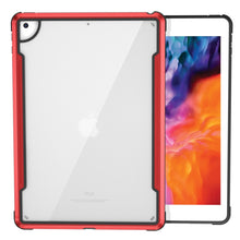 For iPad 10.2 iPAKY Thunder Series Aluminum Frame + TPU Bumper + Clear PC Shockproof Case(Red)