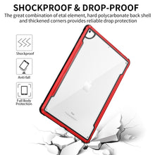 For iPad 10.2 iPAKY Thunder Series Aluminum Frame + TPU Bumper + Clear PC Shockproof Case(Red)
