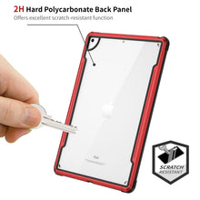 For iPad 10.2 iPAKY Thunder Series Aluminum Frame + TPU Bumper + Clear PC Shockproof Case(Red)