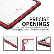 For iPad 10.2 iPAKY Thunder Series Aluminum Frame + TPU Bumper + Clear PC Shockproof Case(Red)