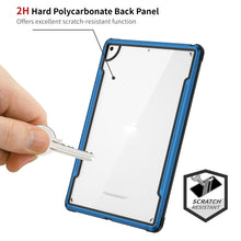 For iPad 10.2 iPAKY Thunder Series Aluminum Frame + TPU Bumper + Clear PC Shockproof Case(Blue)