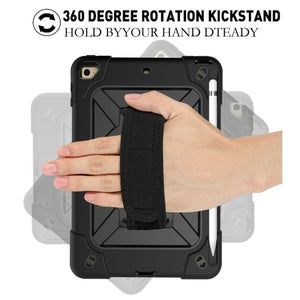 Contrast Color Silicone + PC Combination Case with Holder For iPad mini 3(Black)