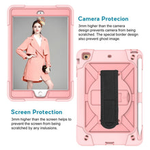 Contrast Color Silicone + PC Combination Case with Holder For iPad mini 3(Rose Gold)