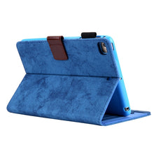 For iPad Mini 1 / 2 / 3 / 4 Business Style Horizontal Flip Leather Case, with Holder & Card Slot & Photo Frame & Sleep / Wake-up Function(Blue)