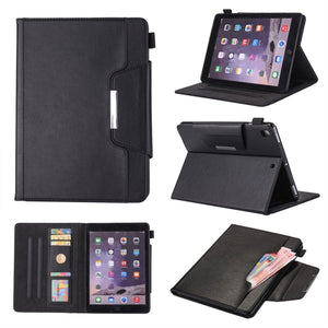 For iPad 10.2 2021 / 2020 / 2019 Business Style Horizontal Flip Leather Case with Holder & Card Slot & Photo Frame & Wallet(Black)