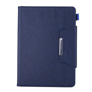 For iPad 10.2 2021 / 2020 / 2019 Business Style Horizontal Flip Leather Case with Holder & Card Slot & Photo Frame & Wallet(Blue)