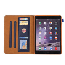 For iPad 10.2 2021 / 2020 / 2019 Business Style Horizontal Flip Leather Case with Holder & Card Slot & Photo Frame & Wallet(Blue)