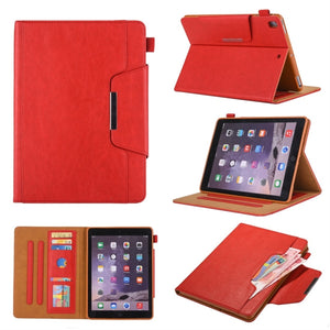 For iPad 10.2 2021 / 2020 / 2019 Business Style Horizontal Flip Leather Case with Holder & Card Slot & Photo Frame & Wallet(Red)