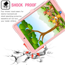 For iPad 10.2 2021 / 2020 / 2019 Contrast Color Shockproof Robot Silicone + PC Case with Wristband Holder(Rose Gold)