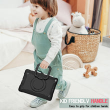 For iPad 10.2 2021 / 2020 / 2019 Contrast Color Shockproof Robot Silicone + PC Case with Wristband Holder(Black)