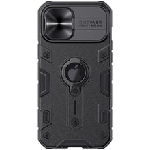 For iPhone 12 Pro Max NILLKIN Shockproof CamShield Armor Protective Case with Invisible Ring Holder(Black)