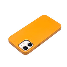 For iPhone 12 mini QIALINO Nappa Leather Shockproof Magsafe Case (Yellow)