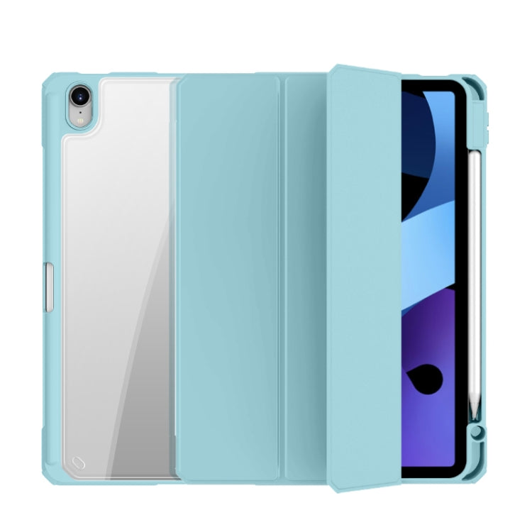 Mutural Pinyue Series PC + TPU Horizontal Flip Leather Case with Holder & Pen Slot & Sleep / Wake-up Function For iPad Air 2022 / 2020 10.9(Sky Blue)