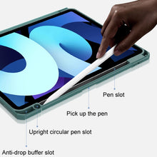 Mutural Pinyue Series PC + TPU Horizontal Flip Leather Case with Holder & Pen Slot & Sleep / Wake-up Function For iPad Air 2022 / 2020 10.9(Blue)