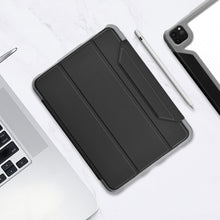 Mutural Yagao Series PC Horizontal Flip Leather Case with Holder & Pen Slot For iPad Air 2022 / 2020 10.9(Black)