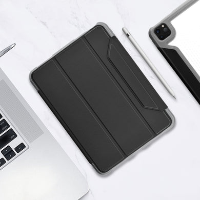 Mutural Yagao Series PC Horizontal Flip Leather Case with Holder & Pen Slot For iPad Air 2022 / 2020 10.9(Black)