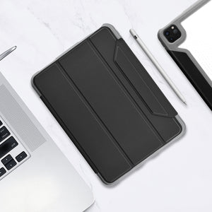 Mutural Yagao Series PC Horizontal Flip Leather Case with Holder & Pen Slot For iPad Air 2022 / 2020 10.9(Black)