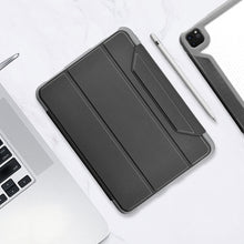 Mutural Yagao Series PC Horizontal Flip Leather Case with Holder & Pen Slot For iPad Air 2022 / 2020 10.9(Grey)